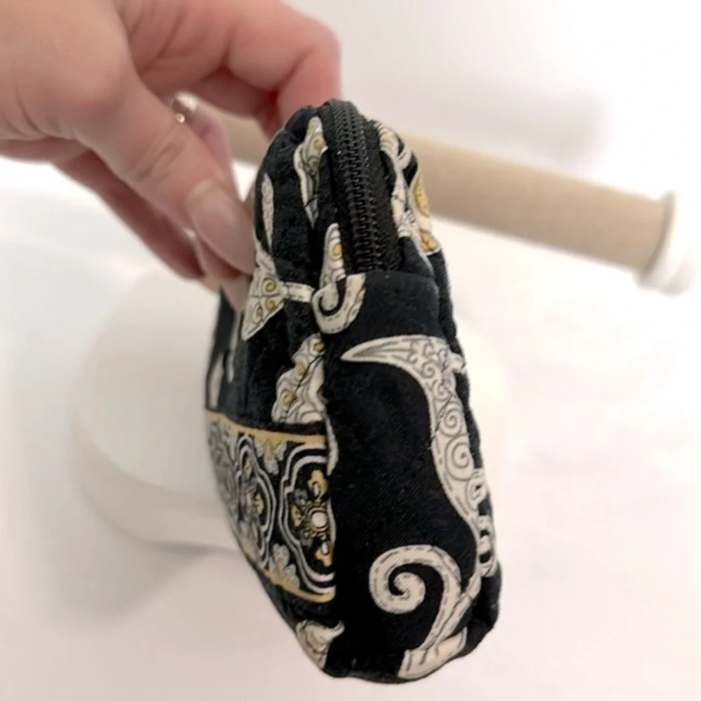 Vera Bradley Yellow Bird Pattern Poly-Lined Makeup Cosmetic Bag EUC